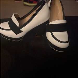 Elegant Black and White Women's Heels